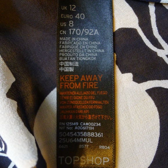 {Topshop} Unique Crawford Floralprint Dress - Sz 8 - Picture 10 of 10